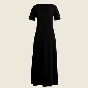 J crew knit midi dress stretch black